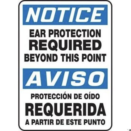 Accuform BILINGUAL OSHA NOTICE Safety Sign EAR SBMPPE889XP